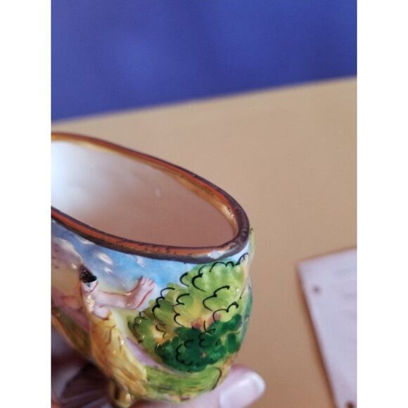 Bing Co FBS Vase Bottle France ? Ferdinand footed Dancing antique hand painted - Picture 10 of 11